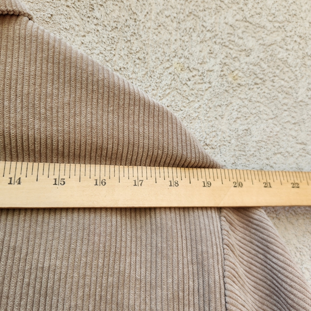 NASTY GAL Women's Shacket Size 8 Beige Corduroy Long Sleeve Oversized Jacket Top - Picture 10 of 12
